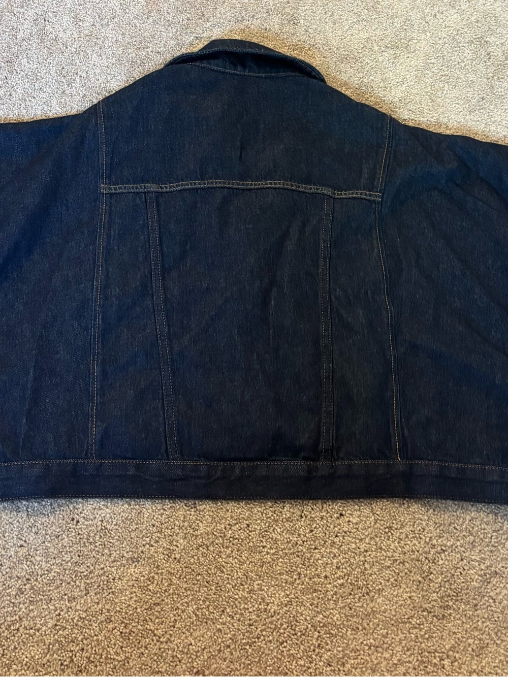 Pilcro Dark Indigo Denim Jacket - Women's Cape Style - Picture 9 of 9